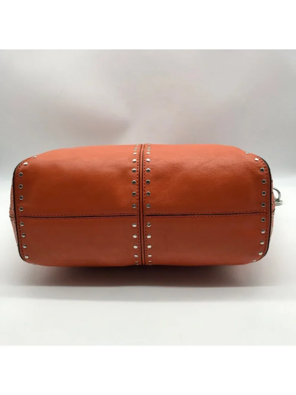 Michael Kors Tangerine Leather Astor Chain Convertible Satchel Bag